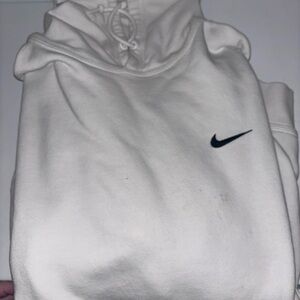 Nike Cream Hoodie with Black Swoosh